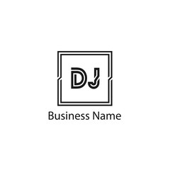 Initial Letter DJ Logo Template Design
