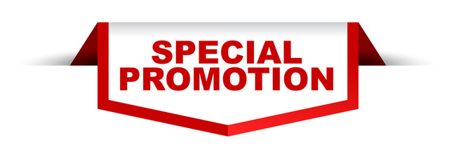 red and white banner special promotion