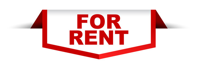 red and white banner for rent