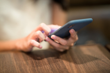 Woman look at cellphone