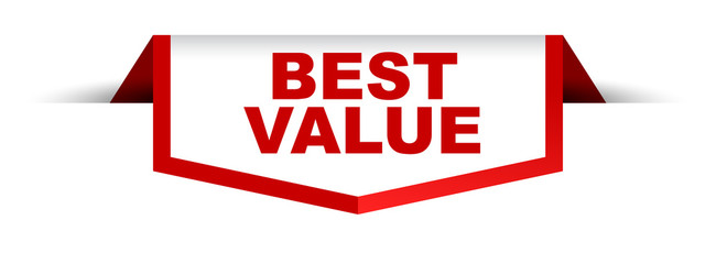 red and white banner best value