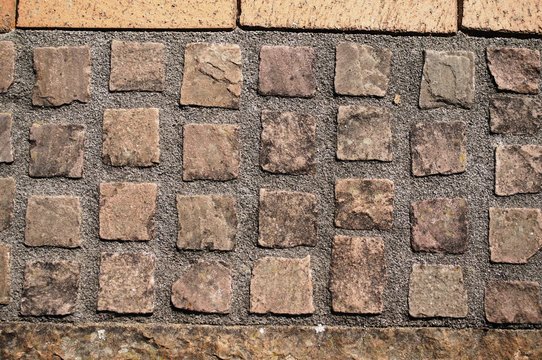 Hintergrund Pflaster,wand, piter, backstein, beschaffenheit, dekor, alt, architektur, fl&auml;chen, zement, anlagen, barrikade, dachziegel, braun, hintergrund, feldstein, abstrakt, material, beton