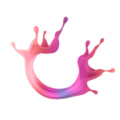 Obraz premium A beautiful multicolor splash of liquid. 3d illustration, 3d rendering.