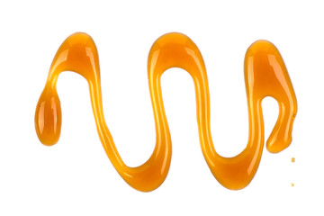 caramel drops isolated on white background