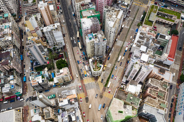 Aerial view of building in Hong Kong