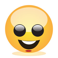 Emoticon amarelo com a cara de um rapaz