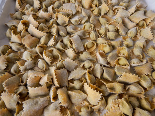 Typical pasta of the Langhe: agnolotti