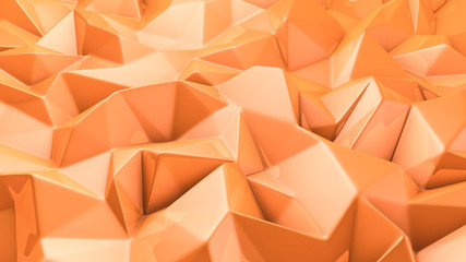 Stylish orange crystal background..3d illustration, 3d rendering.