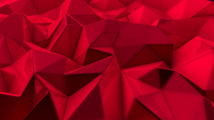 Stylish red crystal background..3d illustration, 3d rendering.