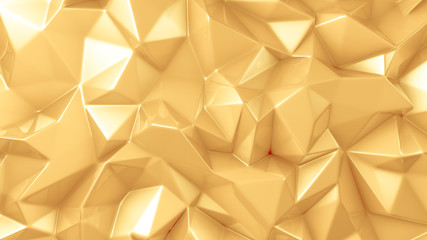 Luxury gold crystal background..3d illustration, 3d rendering.