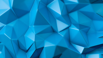 Fototapeta premium Blue crystal background..3d illustration, 3d rendering.