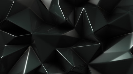 Stylish black crystal background..3d illustration, 3d rendering.