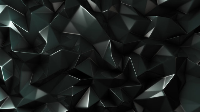 Stylish black crystal background..3d illustration, 3d rendering. © Pierell