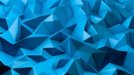 Obraz premium Blue crystal background..3d illustration, 3d rendering.