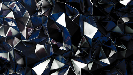 Stylish black crystal background..3d illustration, 3d rendering.