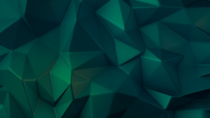 Stylish green crystal background..3d illustration, 3d rendering.