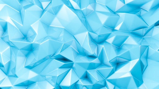 Blue crystal background..3d illustration, 3d rendering.