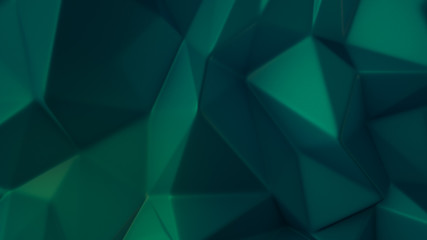 Stylish green crystal background..3d illustration, 3d rendering.
