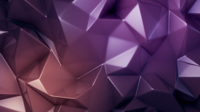 Purple Crystal Background. 3d Illustration, 3d Rendering.