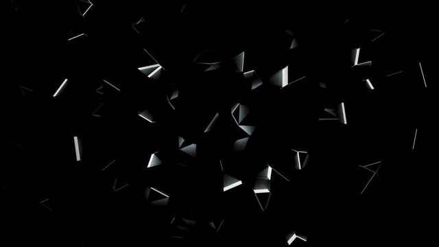 Abstract shining triangular geometric loop background