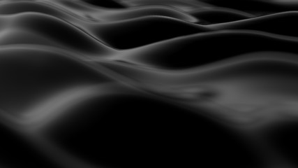 Luxury black drapery fabric background. 3d illustration, 3d rendering.