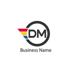 Initial Letter DM Logo Template Design