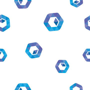 Neblio Cryptocurrency Coin Sign Seamless Pattern