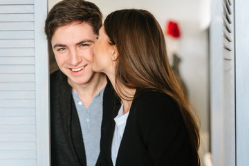 Couple in the doorway