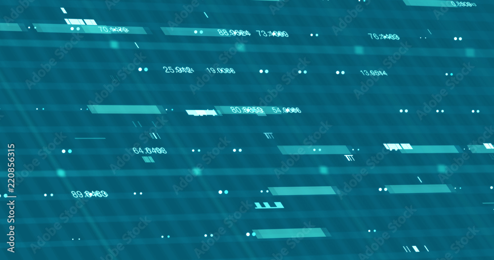 Wall mural abstract digital data background, 3d rendering