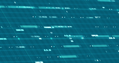 Abstract digital data background, 3D rendering