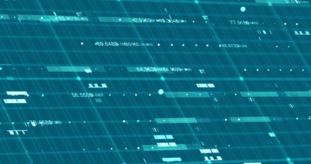 Abstract digital data background, 3D rendering
