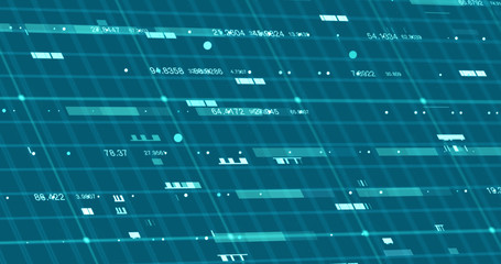 Abstract digital data background, 3D rendering