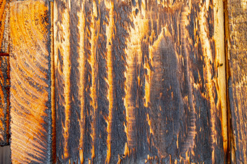 orange painted wood board