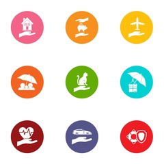 Buildup icons set. Flat set of 9 buildup vector icons for web isolated on white background