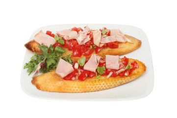 Bruschetta with porchetta