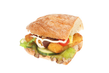 Fish finger ciabatta