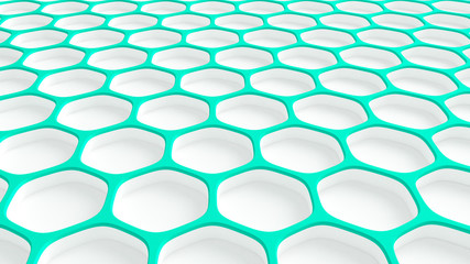 Naklejka premium Abstract turquoise white background. 3d illustration, 3d rendering.