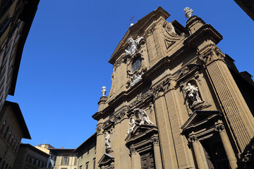 Fototapeta na wymiar Baroque church in Florence, Italy
