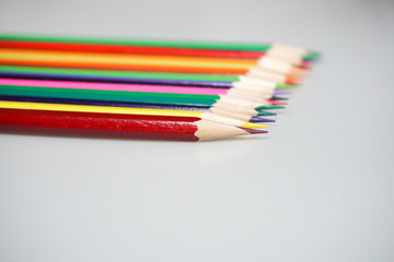 Color pencils white background colorful