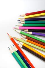 Color pencils white background colorful