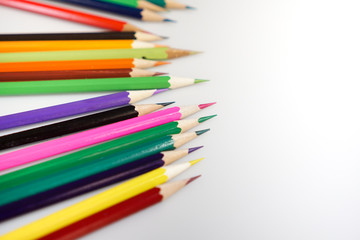 Color pencils white background colorful