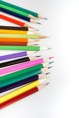 Color pencils white background colorful