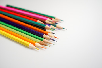 Color pencils white background colorful