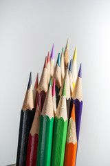 Color pencils white background colorful