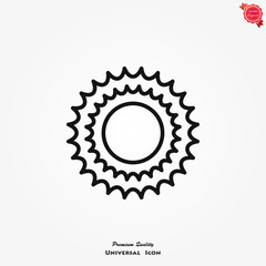 Sun icon vector