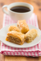 Sweet dessert baklava.