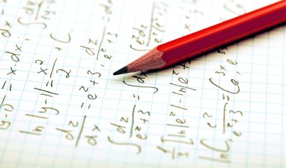 Pencil and maths formulas
