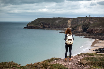 typical Brittany coast in the north of France