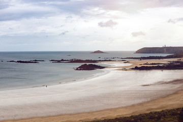 typical Brittany coast in the north of France