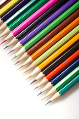 Color pencils white background colorful
